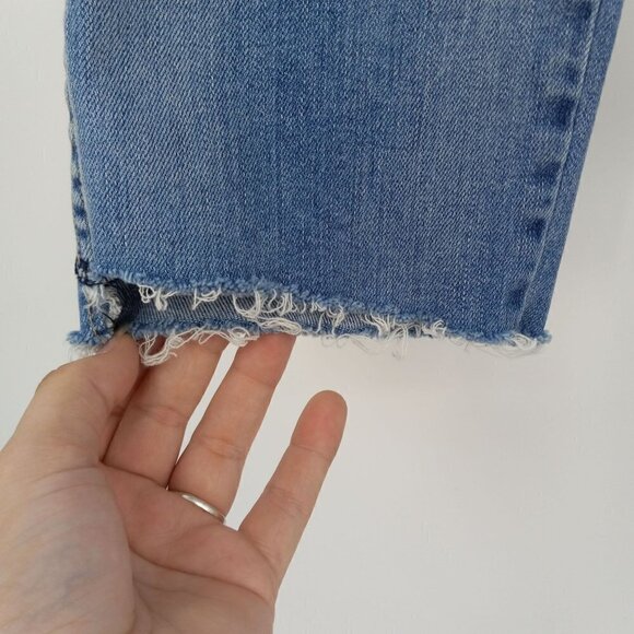 McGuire Vintage Slim Jeans in Vroom Vroom Distressed High Rise Exposed Zipper 30 - Picture 7 of 11